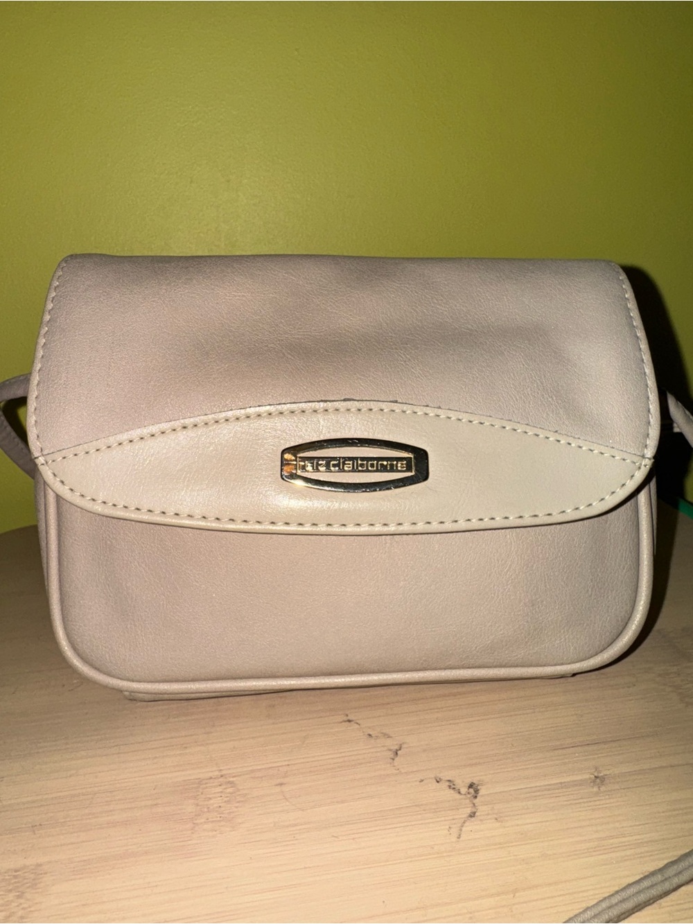 Vintage Liz Claiborne Ivory Leather Crossbody
